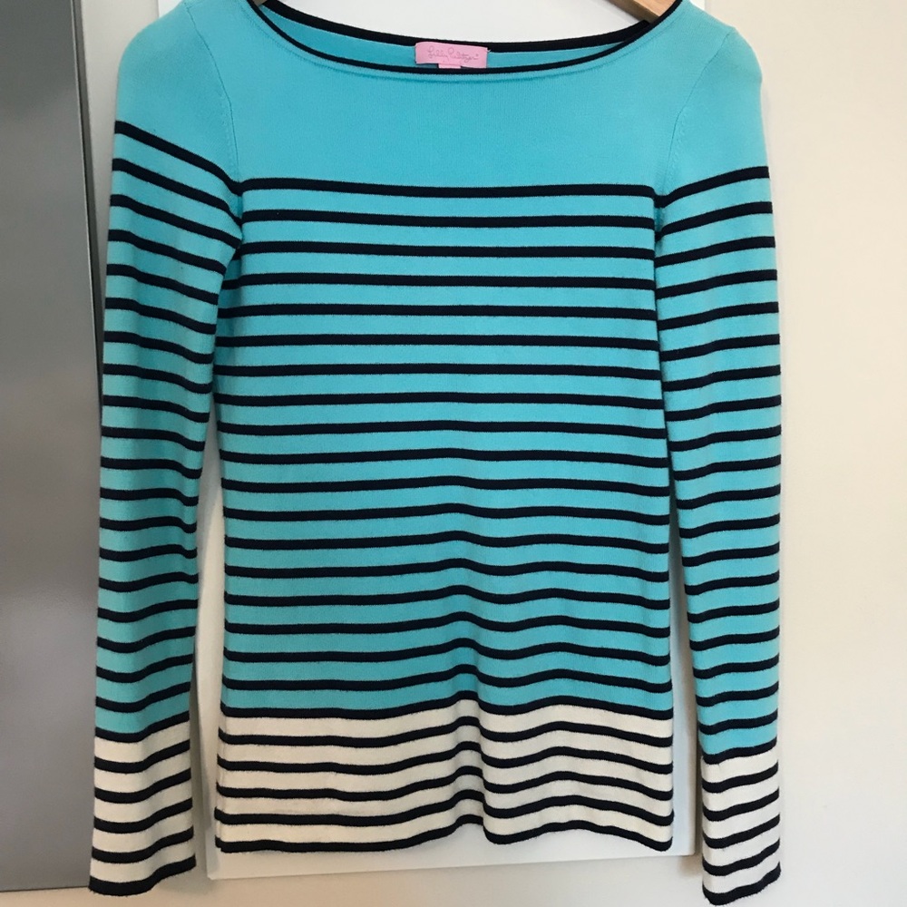 Lilly Pulitzer Maria Boatneck Striped Sweater